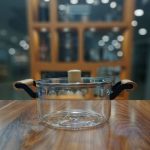 قابلمه پیرکس درب بامبو شعله مستقیم ۲/۵ لیتر