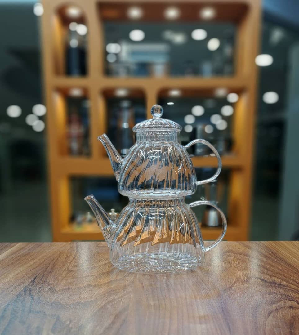 WhatsApp Image 2025-12-09 at 11.22.01 (1) ست کتری قوری کدویی پیرکس کد: ۹ - Image 1