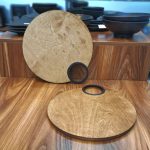 تخته گوشت گرد چوبی